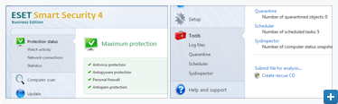 Screen Shots of ESET Smart Security Business Edition